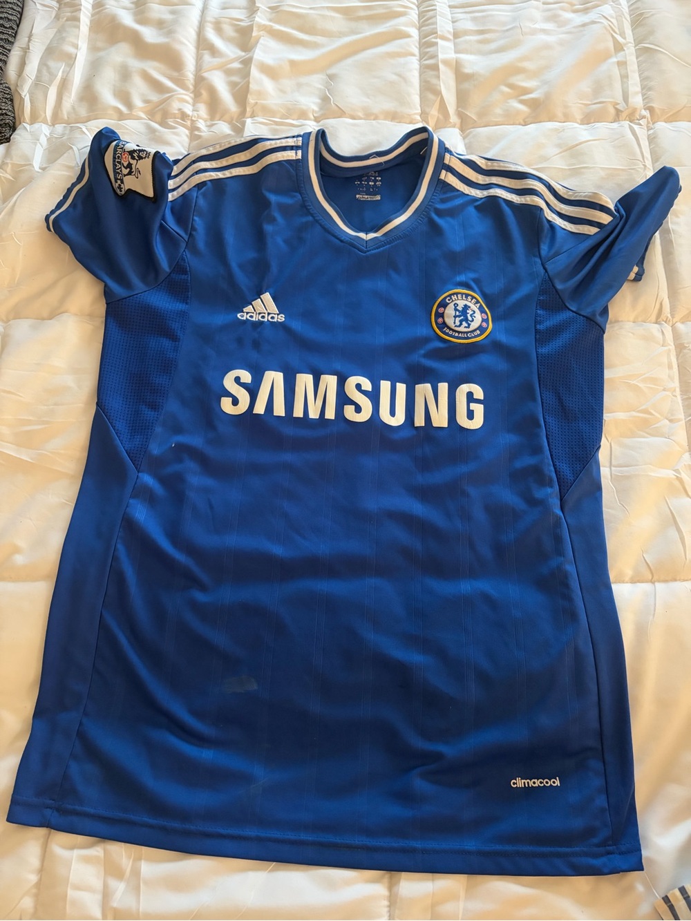 adidas KChelsea Blue Soccer Jersey with White Accents